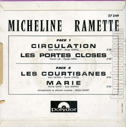 [Pochette de Circulation (Micheline RAMETTE) - verso]