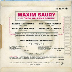 [Pochette de Lassus trombone (Maxim SAURY) - verso]