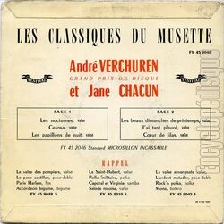 [Pochette de Classiques du musette (Andr VERCHUREN et Jane CHACUN) - verso]