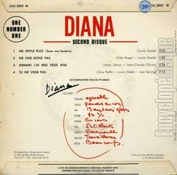 [Pochette de Ne siffle plus (DIANA) - verso]