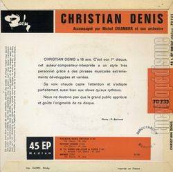 [Pochette de Revoir Venise (Christian DENIS) - verso]