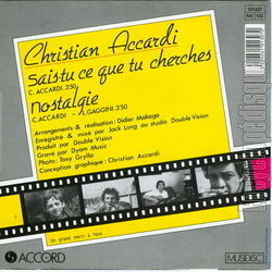 [Pochette de Sais-tu ce que tu cherches ? (Christian ACCARDI) - verso]