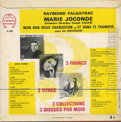 [Pochette de Marie Joconde (Raymond FALGAYRAC) - verso]