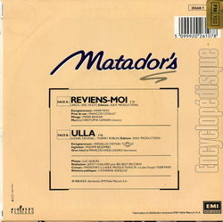 [Pochette de Reviens-moi (MATADOR’S) - verso]