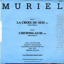 [Pochette de La croix du sud (MURIEL (2)) - verso]