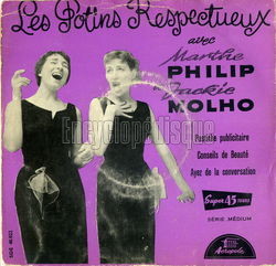 [Pochette de Les potins respectueux (Marthe PHILIP et Jackie MOLHO)]