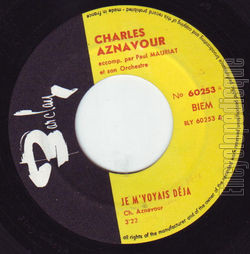 [Pochette de Je m’voyais dj (Charles AZNAVOUR)]