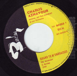 [Pochette de Je m’voyais dj (Charles AZNAVOUR) - verso]