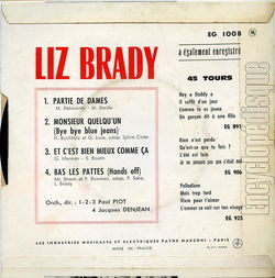 [Pochette de Partie de dames (Liz BRADY) - verso]