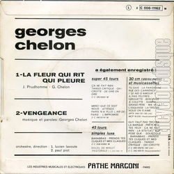 [Pochette de La fleur qui rit qui pleure (Georges CHELON) - verso]