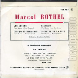 [Pochette de Les veuves (Marcel ROTHEL) - verso]