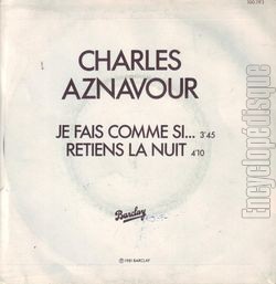 [Pochette de Je fais comme si (Charles AZNAVOUR) - verso]