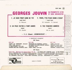 [Pochette de Je suis trop loin de toi (Georges JOUVIN) - verso]