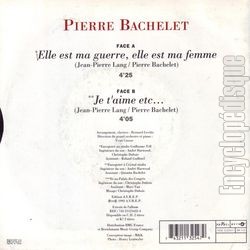 [Pochette de Elle est ma guerre, elle est ma femme (Pierre BACHELET) - verso]