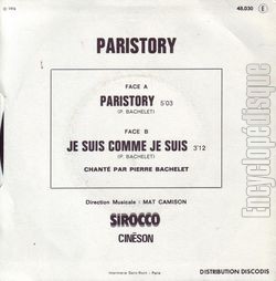 [Pochette de Paristory (Pierre BACHELET) - verso]