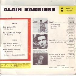 [Pochette de Les guinguettes (Alain BARRIRE) - verso]