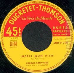 [Pochette de Merci mon Dieu (Charles AZNAVOUR)]