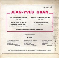 [Pochette de Tout le long de ma vie (Jean-Yves GRAN) - verso]