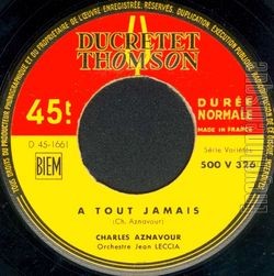 [Pochette de  tout jamais (Charles AZNAVOUR)]