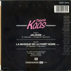 [Pochette de Jalouse (Patricia KAAS) - verso]