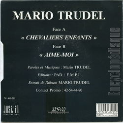 [Pochette de Chevaliers enfants (Mario TRUDEL) - verso]