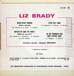 [Pochette de Rien n’est perdu (Liz BRADY) - verso]