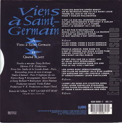 [Pochette de Viens  Saint-Germain (Dany BRILLANT) - verso]