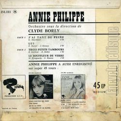 [Pochette de J’ai tant de peine (Annie PHILIPPE) - verso]