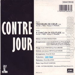 [Pochette de Tricheurs de cœur (CONTRE-JOUR) - verso]