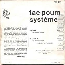 [Pochette de Asmoda (TAC POUM SYSTME) - verso]