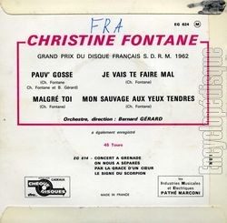 [Pochette de Pauv’ gosse (Christine FONTANE) - verso]