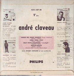 [Pochette de Tango des jours heureux (Andr CLAVEAU) - verso]