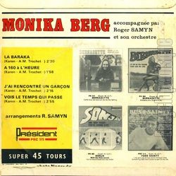 [Pochette de La baraka (Monika BERG) - verso]