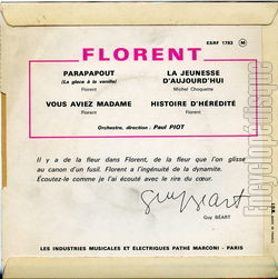 [Pochette de Parapapout (la glace  la vanille) (FLORENT) - verso]