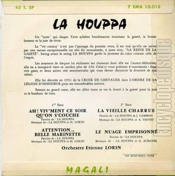 [Pochette de Ah ! Vivement ce soir qu’on s’couche (La HOUPPA) - verso]