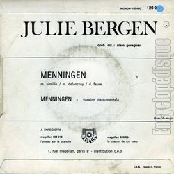 [Pochette de Menningen (Julie BERGEN) - verso]