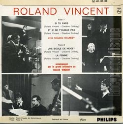 [Pochette de Si tu pars (Roland VINCENT) - verso]