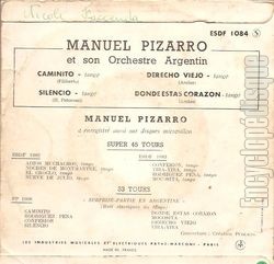 [Pochette de 4 tangos (Manuel PIZARRO) - verso]