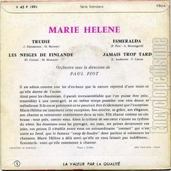 [Pochette de Trudie (MARIE-HLNE) - verso]