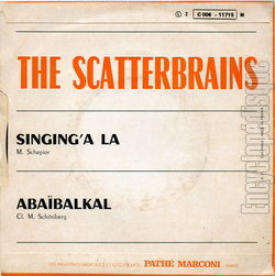 [Pochette de Singing a la (The SCATTERBRAINS) - verso]