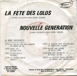 [Pochette de La fte des lolos (UBALDO) - verso]