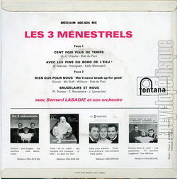 [Pochette de Cent fois plus de temps (Les 3 MNESTRELS) - verso]