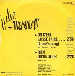 [Pochette de On s’est laiss faire (Annie’s song) (JULIE + TRANSIT) - verso]