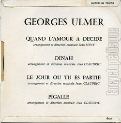 [Pochette de Quand l’amour a dcid (Georges ULMER) - verso]