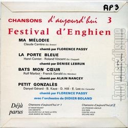 [Pochette de Chansons d’aujourd’hui n3 (Festival d’Enghien) (COMPILATION) - verso]