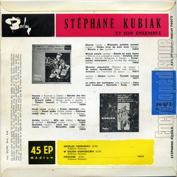 [Pochette de Weselne propawiny (Stphane KUBIAK) - verso]