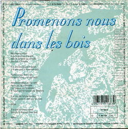 [Pochette de Loo yeah (Promenons-nous dans les bois) (Les NICS) - verso]