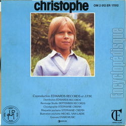 [Pochette de La danse des poussins (CHRISTOPHE (2)) - verso]