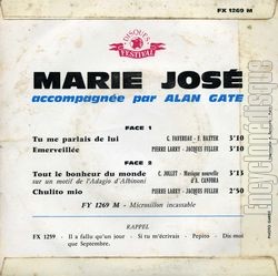 [Pochette de Tu me parlais de lui (MARIE-JOS) - verso]