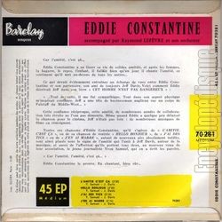 [Pochette de L’amiti c’est a (Eddie CONSTANTINE) - verso]